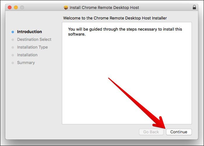  Click Continue to Install Chrome Remote Desktop Host on Mac Bloomtimes