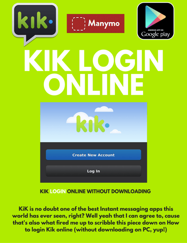 , Kik Online Login: Melden Sie sich bei Kik Online an (kein Download)